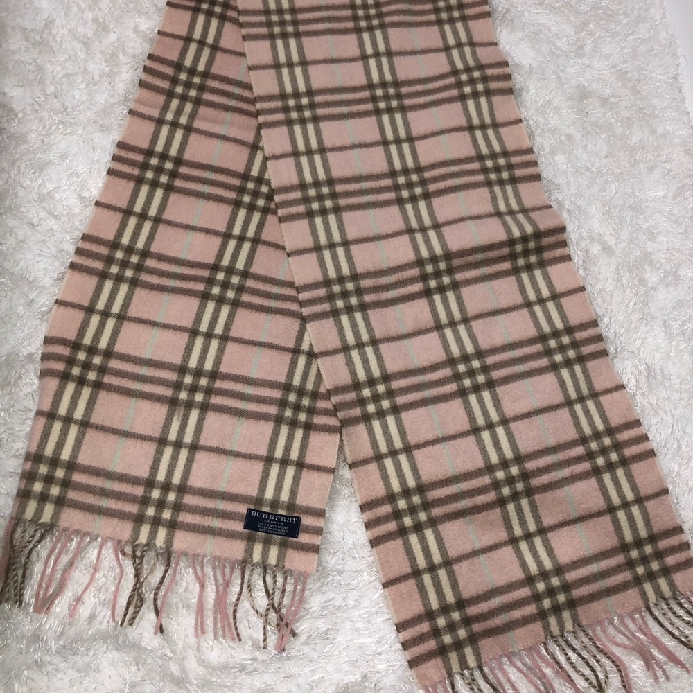 Pink Burberry scarf